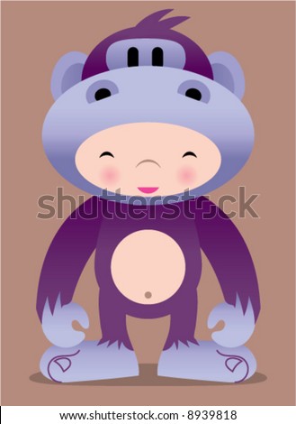 Cute Purple Monkey