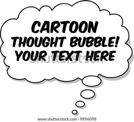 Vector Images on Stock Vector Vector Cartoon Thought Bubble Add Your Own Text Easily