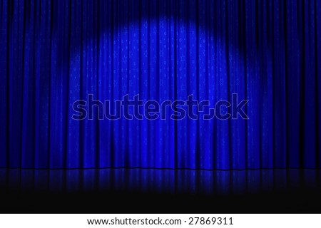 stock photo Illustration of a spotlight and star patterns cast on closed