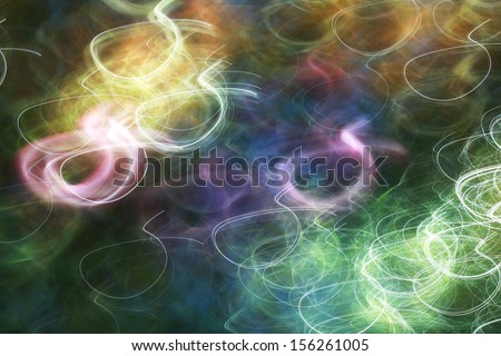 Photo art, bright Colorful light streaks abstract background in yellow and green colors, effect of movement