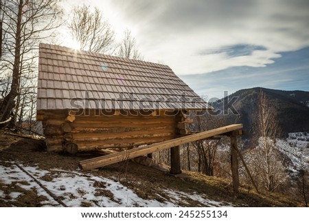 Ecological cottage in mountain