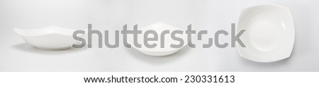 Dishes, isolated on a white