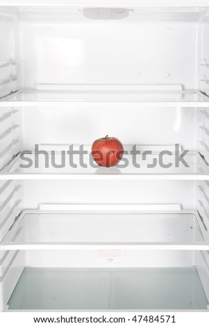 apple in the refrigerator
