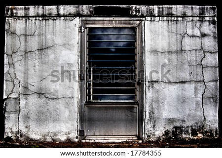 door to a spooky building