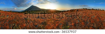 Autumn mountains panorama