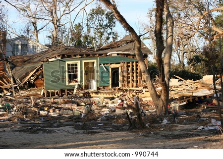 Hurricane Katrina damage to home.