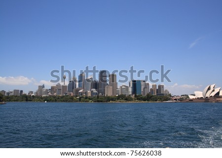 skyline of Sydney with Opera house