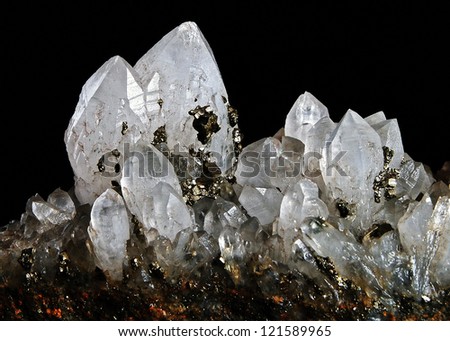 Quartz and pyrite Quartz and pyrite