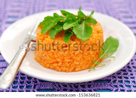 Tomato Rice with Rocket
