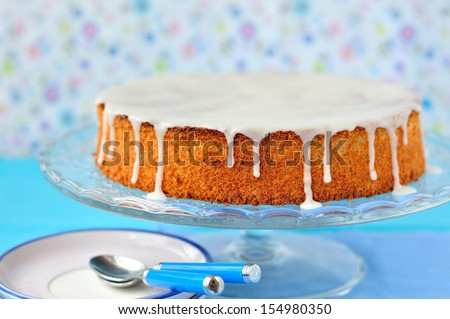 Carrot and Almond Cake, traditional Italian carrot and almond cake (torta di carote) topped with sugar glaze