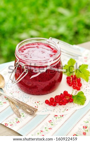 Red Currant Jam, copy space for your text