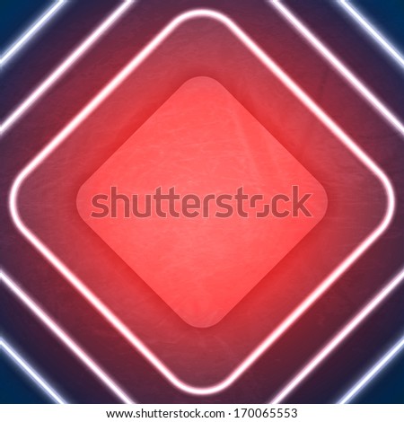 Geometric Background. Neon lights. Grunge background