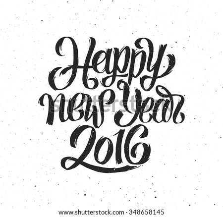 Greeting card design vector template with chinese calligraphy for 2016 Happy New Year of the Monkey. Hand drawn lettering on vintage grunge background