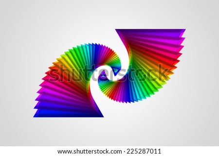 abstract dual spectral color design art