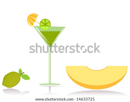 Clip art of a colorful conical