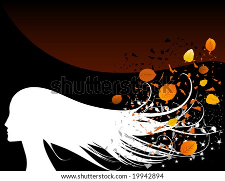 Vector Young Woman Silhouette - 19942894 : Shutterstock