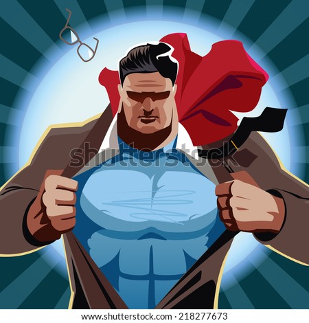 superman pulling off shirt