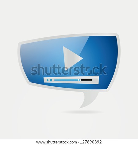 Abstract glossy speech bubbles video player Abstract glossy speech bubbles video player