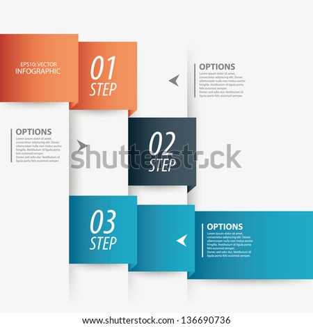 Modern colorful origami style step options banner design Vector illustration Modern colorful origami style step options banner design Vector illustration
