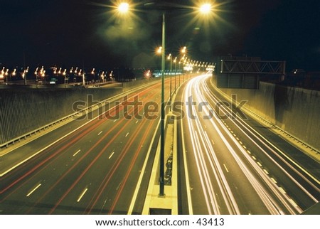 Motor way at night