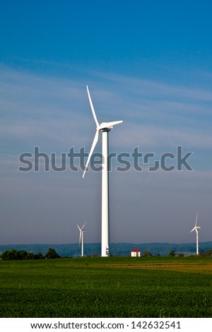 wind turbine - Protection of nature. Green energy