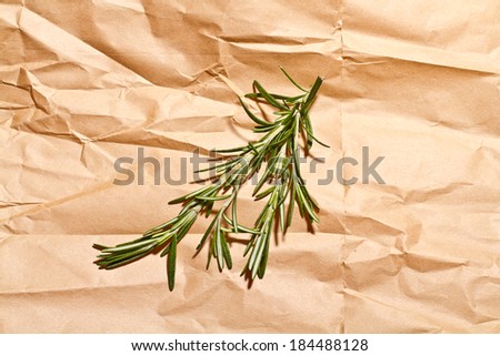 Two fragrant herbs, garlic and rosemary