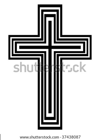 Black And White Cross. lack and white cross