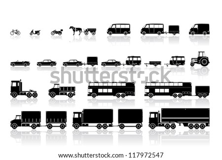 transportation, mode of transportation, black, white, icon, a bicycle - to the truck,