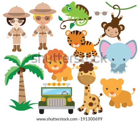 African safari vector illustration African safari vector illustration