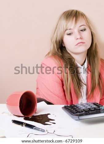 sad young women, work, sad, stressed