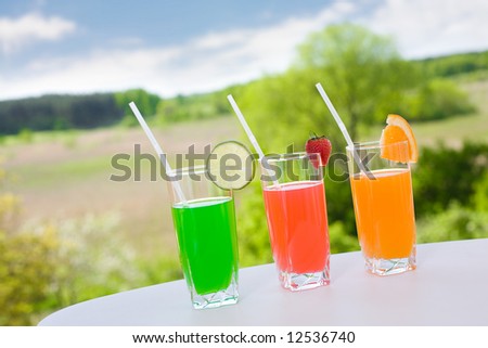Fresh colorful drink - excellent for hot summer
