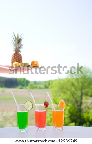 Fresh colorful drink - excellent for hot summer