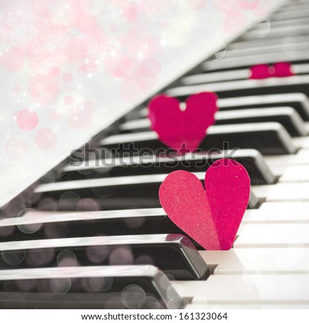 Paper Hearts On Piano