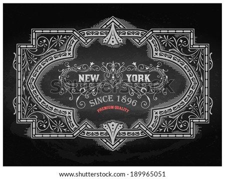 Retro design over black board Retro design over black board