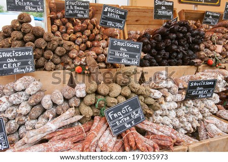 sausage market in France