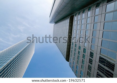 two  skyscrapers,business center