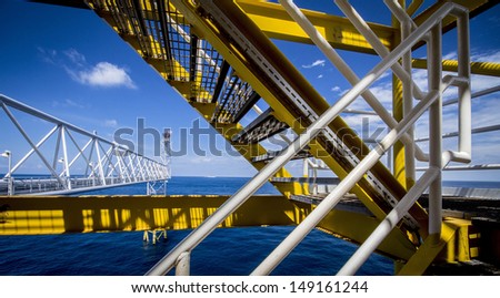 rigs tower with fire in the Gulf of thailand