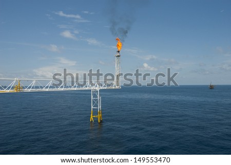 fire on rig in the gulf of thailand