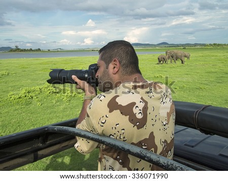 Photographer in safari