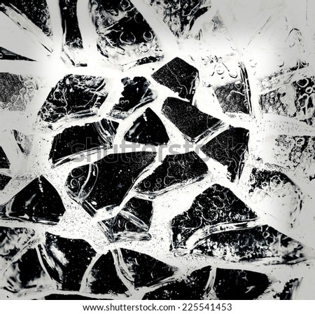 pieces of broken glass abstract background