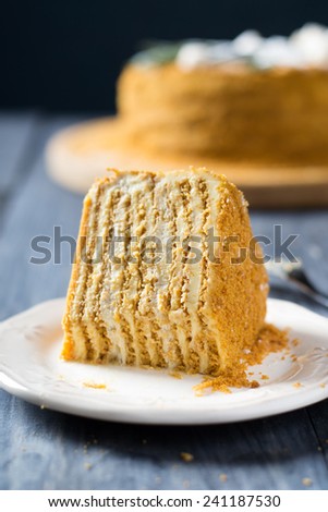 Traditional Russian honey cake