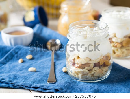 Banoffee in a glass jar