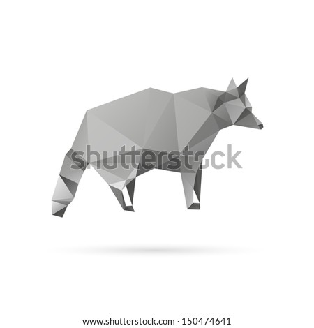 Raccoon abstract isolated on a white backgrounds Raccoon abstract isolated on a white backgrounds