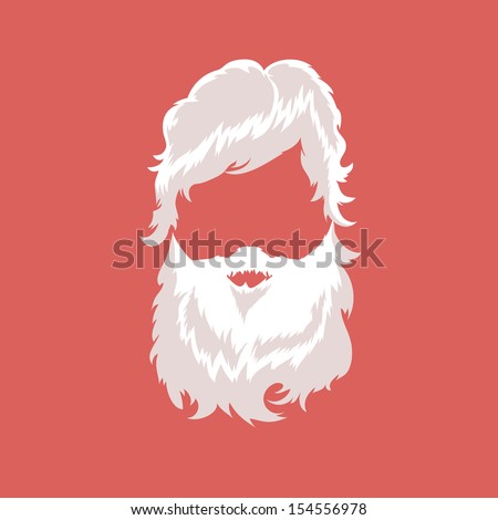 Santa Claus fashion silhouette hipster style vector illustration Santa Claus fashion silhouette hipster style vector illustration
