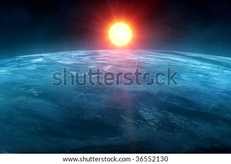 CG sun and earth