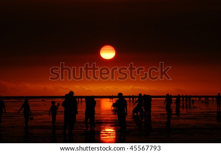 Ocean Sunrise with people