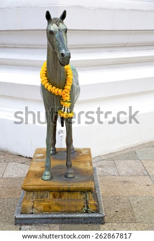 horse  in the temple bangkok asia   thailand abstract cross      colors step   wat  palaces