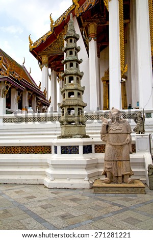 in the temple bangkok asia   thailand abstract cross        step    wat  palaces