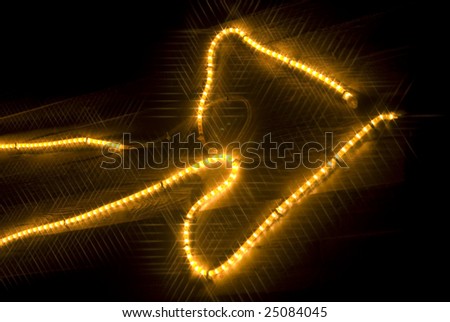 Right arrow - light projection - stars pointing to the right