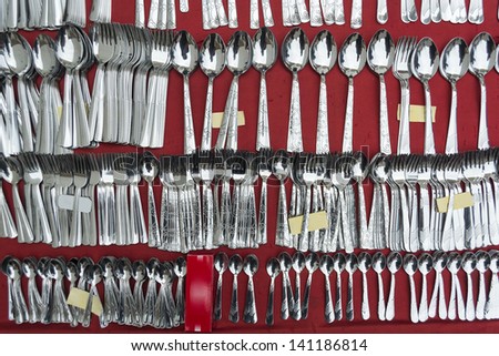 Collection of many silver wares on open market